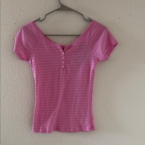 Brandy melville Zelly pink striped top